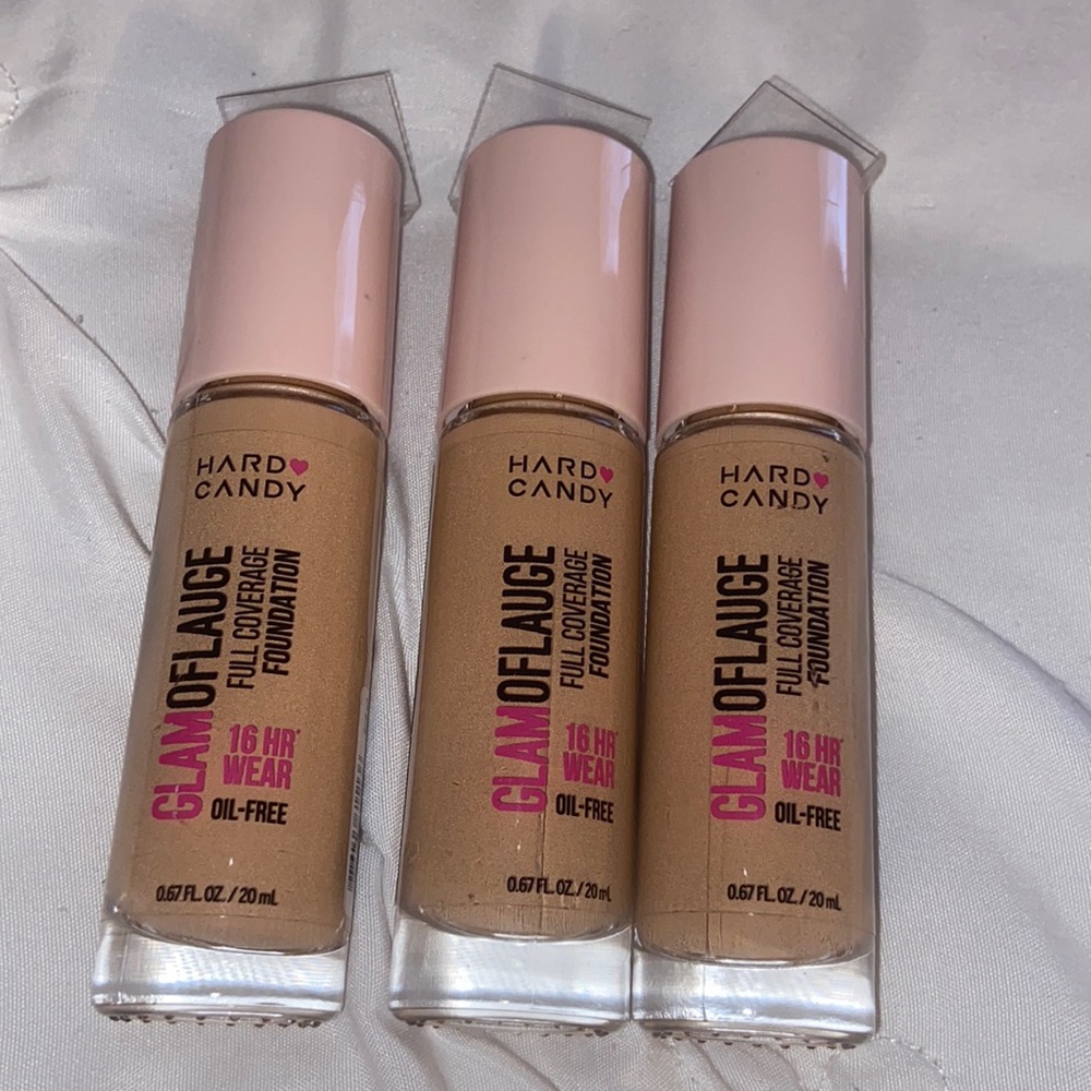 NEW (3) Hard Candy Glamoflauge Foundation in Suede